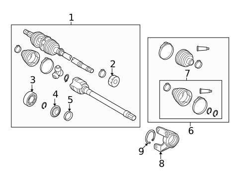 Drive Axles for 2009 Toyota Matrix #0