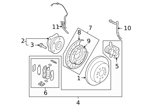 Brake Components for 2011 Hyundai Santa Fe #0