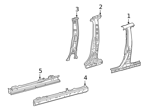Center Pillar & Rocker for 2022 Lexus NX350h #0