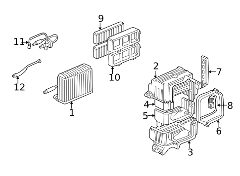 Evaporator Components for 1998 Honda Accord #0