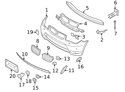 Bumper & Components - Front for 2005 BMW X3 #0
