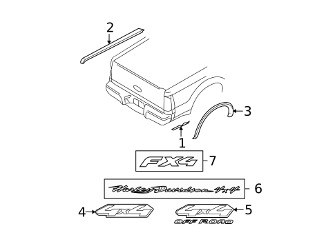 Exterior Trim - Pick UP Box for 2008 Ford F-350 Super Duty #0