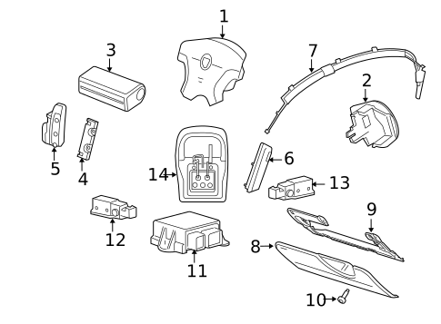 Air Bag Components for 2005 Jaguar X-Type #0