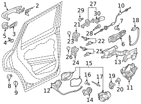 Rear Door for 2018 Porsche Cayenne #1