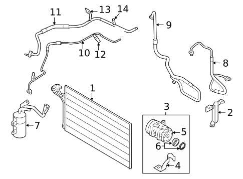 Condenser, Compressor & Lines for 2010 Volvo C70 #0
