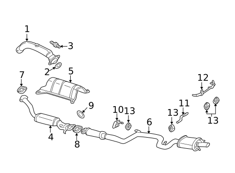 Exhaust Components for 2003 Chevrolet Impala #0