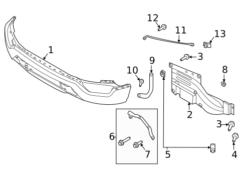 Bumper & Components - Front for 2022 Ford F-150 #2