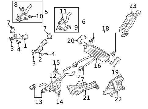 Exhaust Components for 2008 Audi Q7 #0