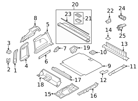 Interior Trim - Rear Body for 2017 BMW X5 #1