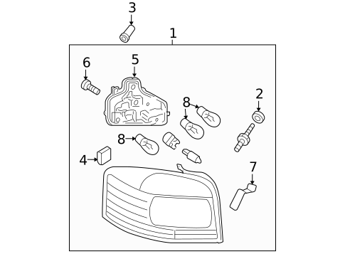 Bulbs - Chassis for 2010 Audi A3 Quattro #5
