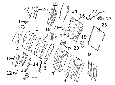 Rear Seat Components for 2017 Mercedes-Benz CLS63 AMG S #0
