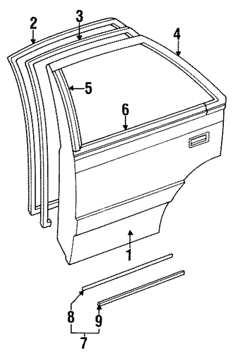 Door & Components for 1988 Mazda 929 #1