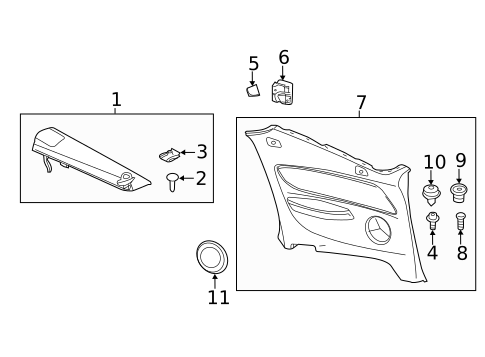 Interior Trim - Quarter Panels for 2012 BMW 128i #0