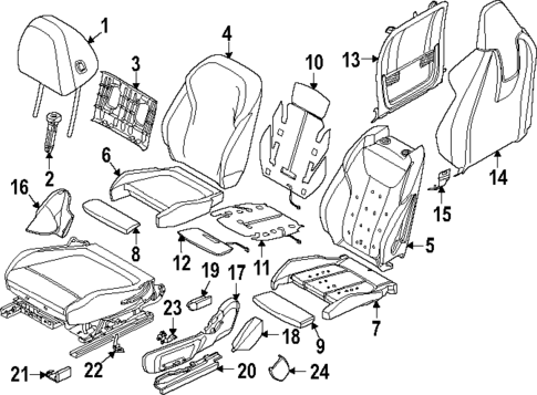 Passenger Seat Components for 2024 BMW M440i xDrive Gran Coupe #0