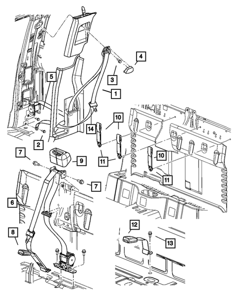 Seat Belts-Front and Rear for 2006 Dodge Dakota #2