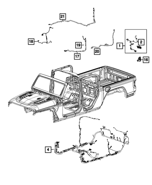 Wiring, Body and Accessories for 2025 Jeep Gladiator #0