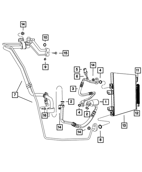 Air Conditioner and Heater Plumbing for 2010 Dodge Caliber #0