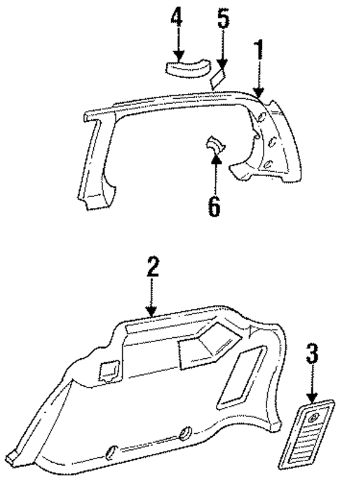 Interior Trim - Side Panel for 1994 Mercury Villager #1