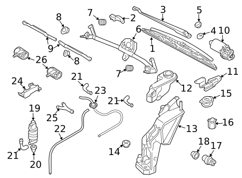 Wiper & Washer Components for 2007 Audi A4 Quattro #0