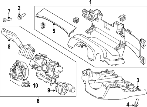 Shroud, Switches & Levers for 2024 Ford Mustang #0