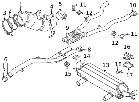 Exhaust Components for 2024 BMW 840i xDrive #0