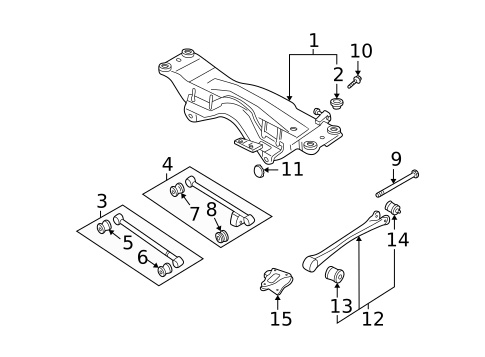 Rear Suspension for 2005 Saab 9-2X #1