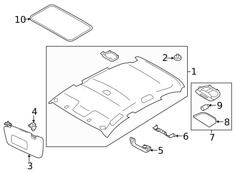 Interior Trim - Roof for 2017 Subaru Impreza #0