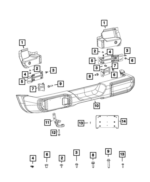 Rear Bumper and Fascia for 2025 Jeep Wrangler #3