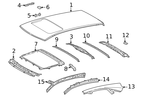 Roof & Components for 2010 Lexus RX450h #0
