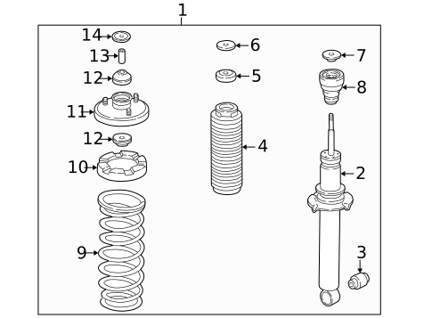 Suspension, Springs & Related Components for 1999 Acura NSX #1