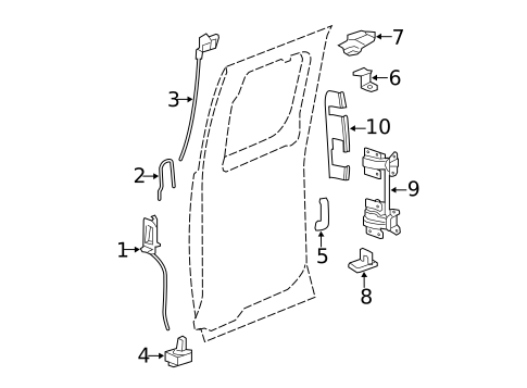 Rear Door for 2011 Chevrolet Silverado 3500 HD #2