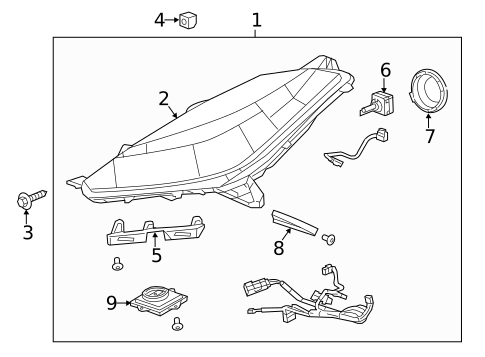 Headlamp Components for 2019 Chevrolet Silverado 1500 #28