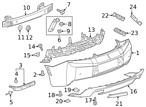 Bumper & Components - Rear for 2017 Chevrolet Camaro #0