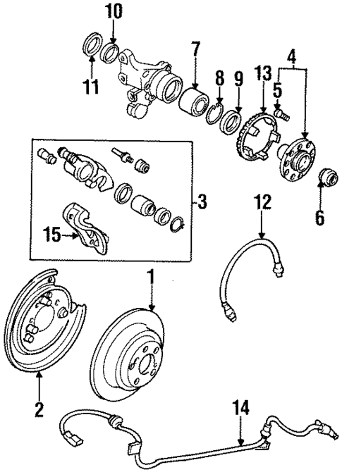 Rear Brakes for 1999 Subaru Legacy #0