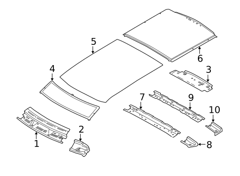 Roof & Components for 2021 Ford Transit Connect #1
