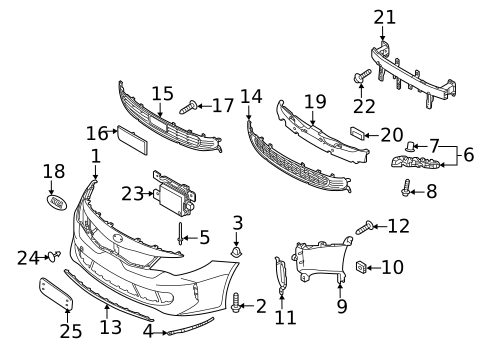 Bumper & Components - Front for 2017 Kia Optima #0