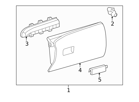 Glove Box for 2010 Pontiac Vibe #0