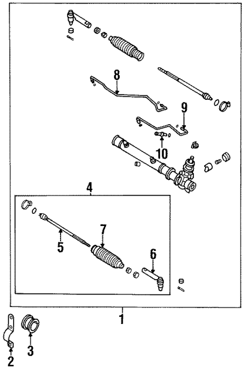 Steering Gear & Linkage for 1997 Nissan Sentra #1