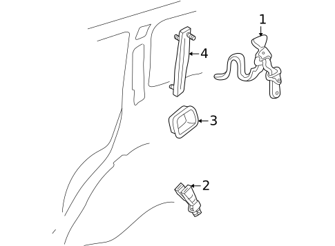 Rear Seat Belts for 2002 Jeep Grand Cherokee #1