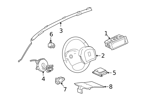 Air Bag Components for 2009 Pontiac Torrent #0