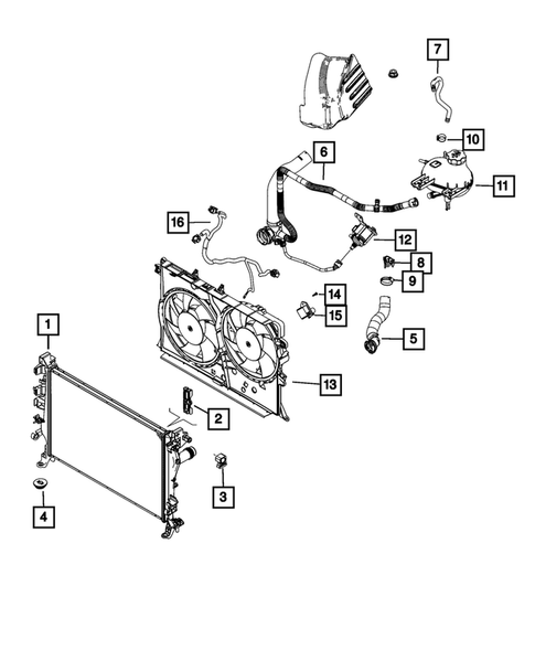 Radiator and Related Parts; Charge Air Cooler for 2020 Jeep Renegade #6