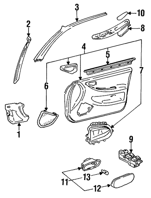 Interior Trim for 1992 Lexus ES300 #1