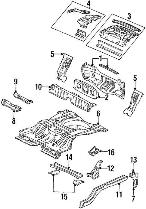 Rear Upper Body for 1999 Oldsmobile Intrigue #0