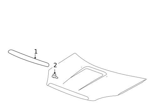 Exterior Trim - Hood for 2007 GMC Acadia #0