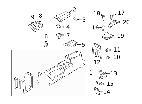 Center Console for 2010 Dodge Nitro #0