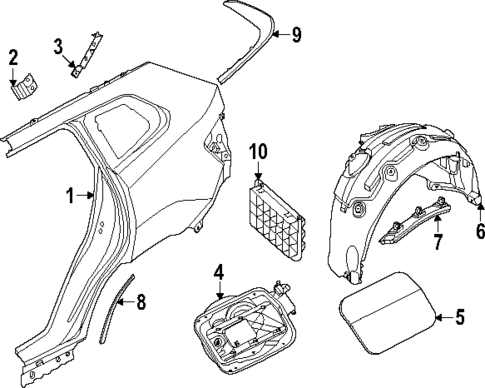Quarter Panel & Components for 2025 BMW X3 #0