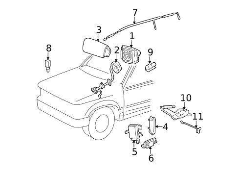 Air Bag Components for 2007 Ford Escape #0