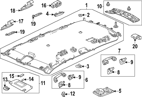 Interior Trim - Roof for 2023 Honda Pilot #0
