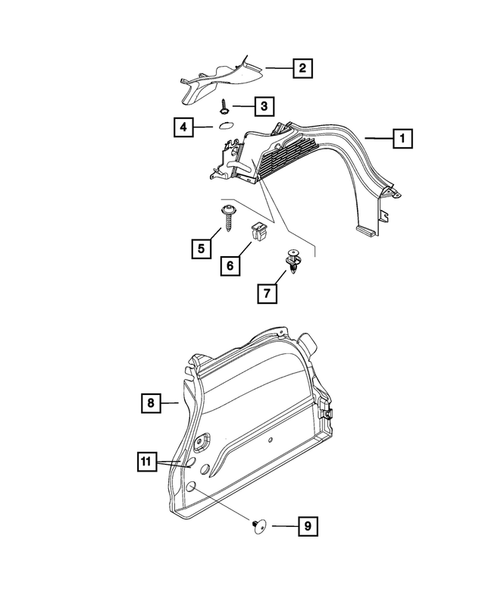 Panels - Moldings - Scuff Plates, Pillar, Cowl, 1/4 Panel Trim and Cargo Covers for 2021 Fiat 500X #1