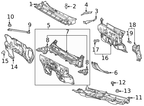 Cowl for 2025 Toyota Highlander #0